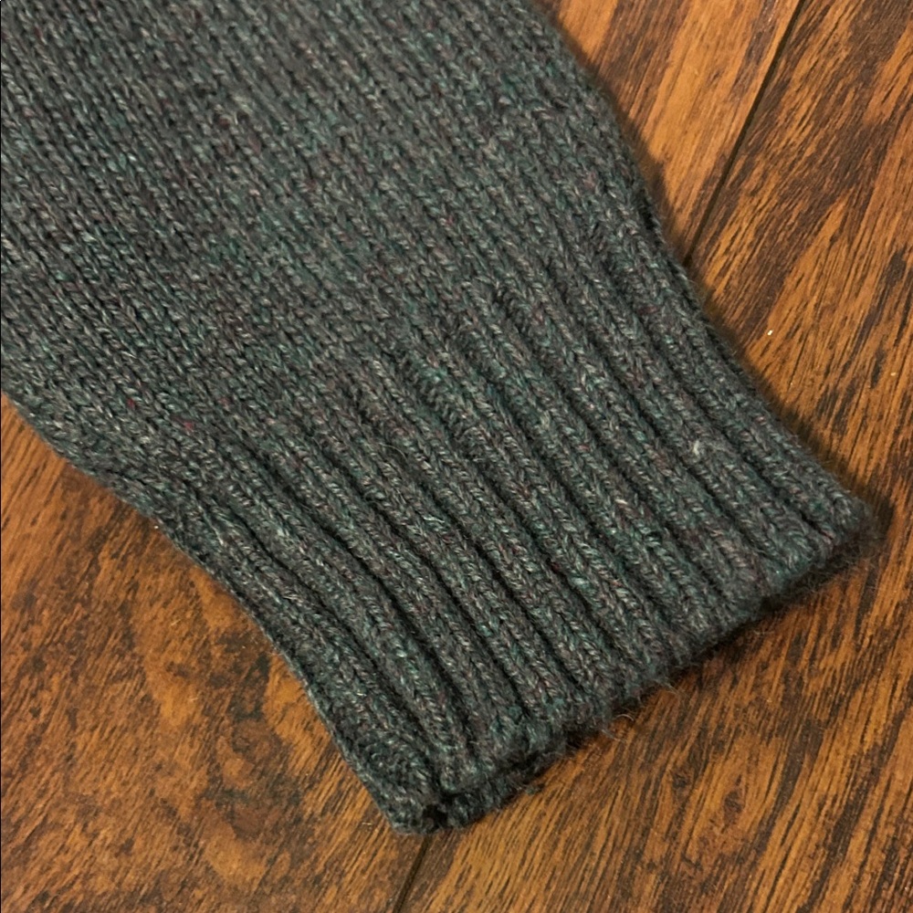 Vgt Izod Lacoste Men's Charcoal speckled Crewneck Sweater - Picture 6 of 8